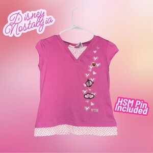 Disney High School Musical Y2K Pink 2-Fer Polka Dot Heart Tee